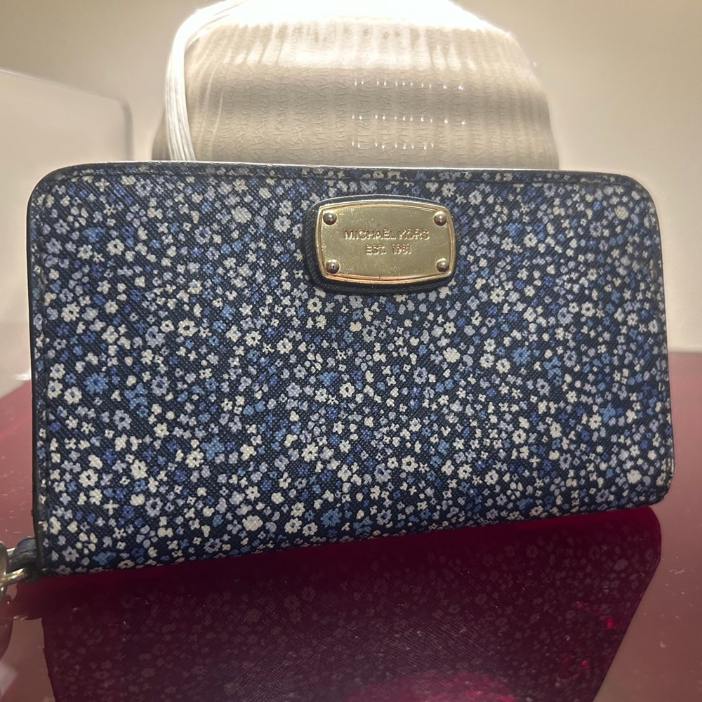Michael Kors Navy Floral Women's Wallet